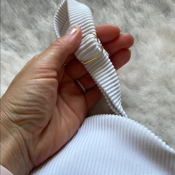 La Vie en Rose White Ribbed Bikini Set - Picture 11 of 16